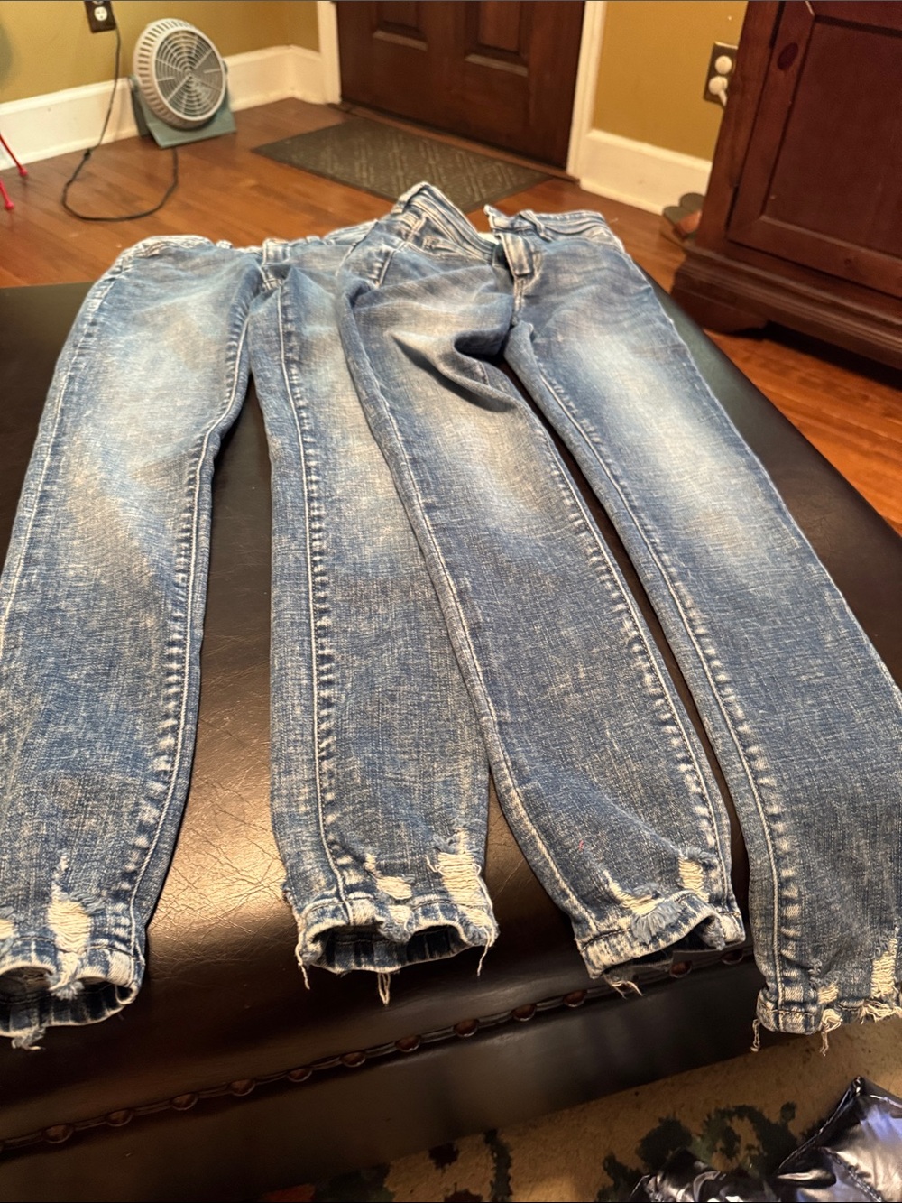 BKE Distressed Skinny Jeans in Light Blue Wash (2) pair of jeans size 10